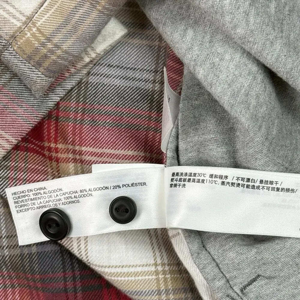 Roots Plaid Zip Hoodie Jacket Men Sz L Flannel Shirt Canada Cabincore Heritage - Picture 7 of 9